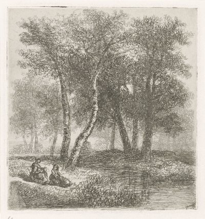 Madre e bambino sulla riva da Hermanus Jan Hendrik van Rijkelijkhuysen