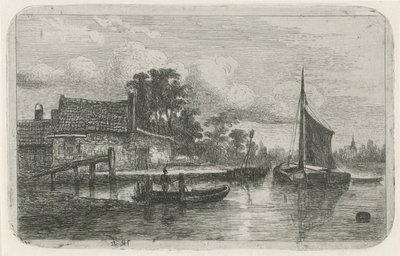 Barca a vela sulla riva da Hermanus Jan Hendrik van Rijkelijkhuysen