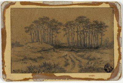 Sentiero tra gli alberi da Hermanus Koekkoek