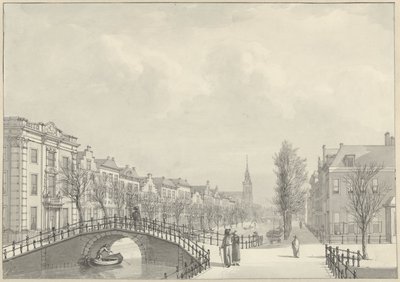 Veduta del Rapenburg a Leida dal ponte Nieuwsteeg, 1807 da Hermanus Numan (signed by artist)