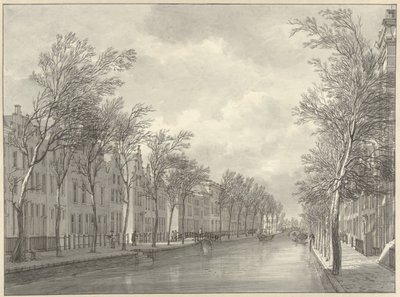 Veduta del Rapenburg a Leida dal Ponte Verde, 1807 da Hermanus Numan (signed by artist)