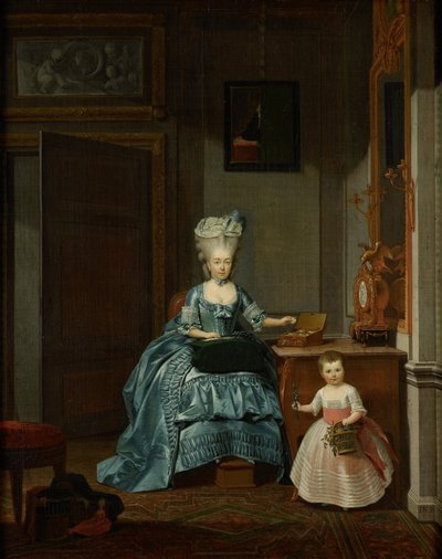 Susanna van Collen nata Mogge e sua figlia, 1776 da Hermanus Numan