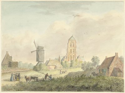 Chiesa del villaggio di Westkapelle in Zelanda da Hermanus Petrus Schouten