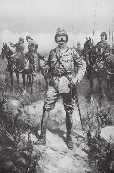 Lord Kitchener sul Veldt (litografia) da Hermanus Willem (after) Koekkoek