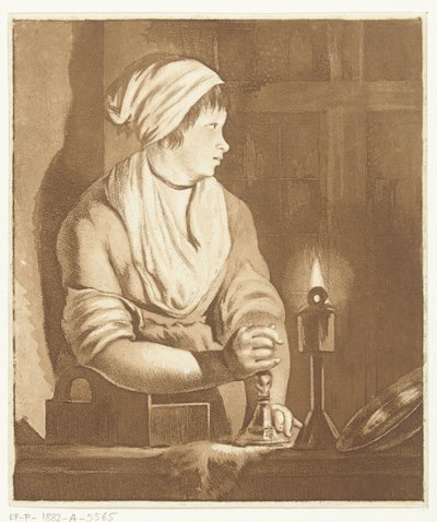 Cameriera con candeliere da Hermanus van Brussel