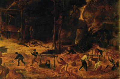 Miniera di rame, particolare (olio su tavola) da Herri met de (c.1510-p.1550) Bles