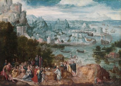 Paesaggio con San Giovanni Battista, c.1540 da Herri met de (c.1510 p.1550) Bles