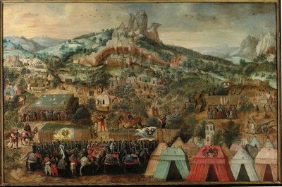 Assedio di Therouanne, con un esercito guidato da Carlo V accampato sotto la città da Herri met de Bles