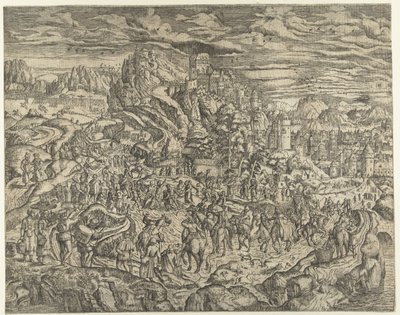 Paesaggio con la Crocifissione da Herri met de Bles