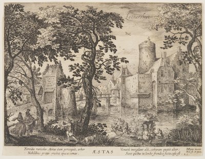 Loenersloot - Estate, da Le stagioni, veduta dei castelli nei dintorni di Amsterdam da Hessel Gerritsz