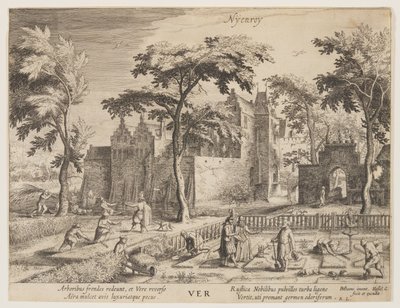 Nyenroy - Primavera, da Le stagioni, veduta dei castelli nei dintorni di Amsterdam da Hessel Gerritsz