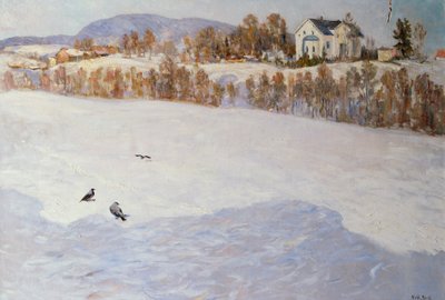 Fattoria in paesaggio invernale da Heyn Barth