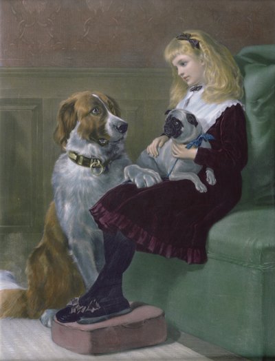 I suoi unici compagni di gioco, inciso da George H. Every, pub da Arthur Lucas, 1872 da Heywood Hardy