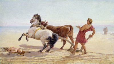 Ulisse ara le sabbie del mare da Heywood Hardy