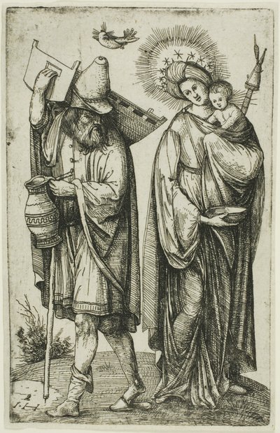 La Sacra Famiglia con la colomba dello Spirito Santo da Hieronymous Hopfer