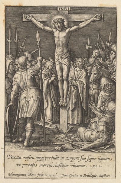 Cristo crocifisso da Hieronymous Wierix