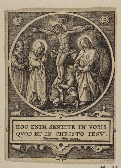La crocifissione (copia rovesciata) da Hieronymous Wierix