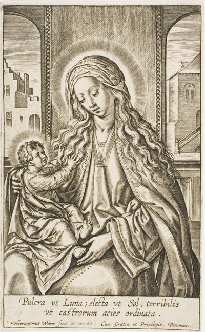 La Vergine e il Bambino da Hieronymous Wierix