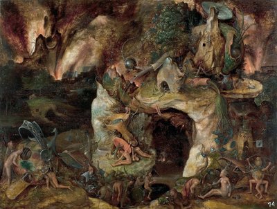 Paesaggio infernale da Hieronymus (school of) Bosch