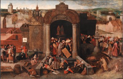 Cristo scaccia i mercanti dal tempio da Hieronymus Bosch