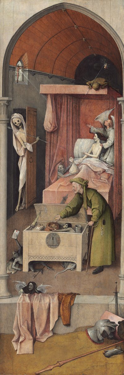 Morte e Avaro, c.1485-90 da Hieronymus Bosch
