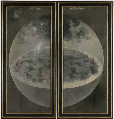 Il giardino delle delizie. Trittico, retro: La creazione da Hieronymus Bosch