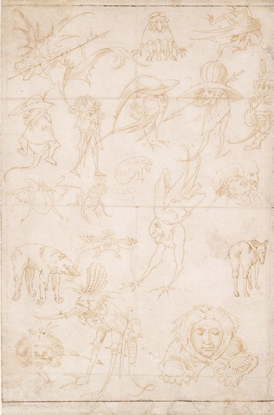 Studi Grotteschi, c1500-1520 da Hieronymus Bosch