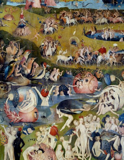 Uomini e donne che godono delle delizie della Terra (dettaglio) da Hieronymus Bosch