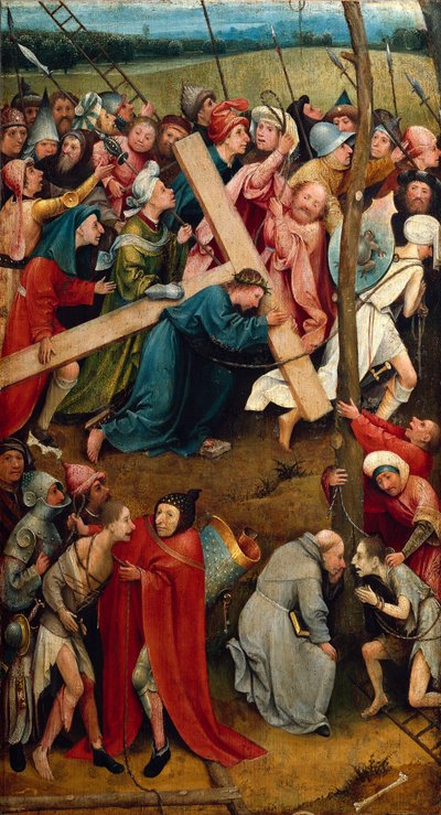 Il Cristo che porta la sua croce, La via del Calvario da Hieronymus Bosch