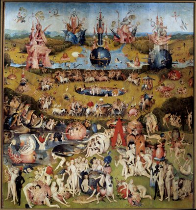 Il Giardino delle Delizie Terrene. Pannello centrale: gli amanti che assaporano i frutti da Hieronymus Bosch