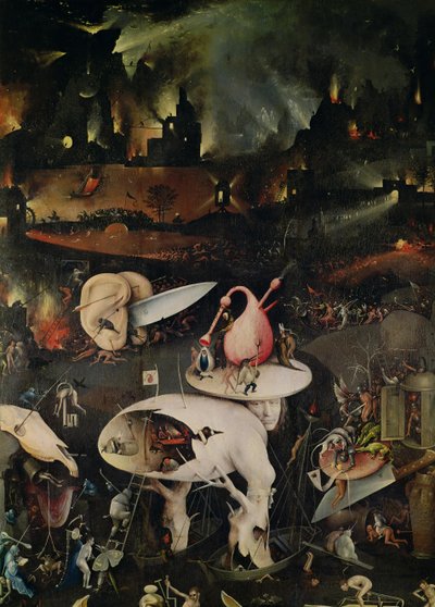 Il Giardino delle Delizie, Inferno, ala destra del trittico da Hieronymus Bosch