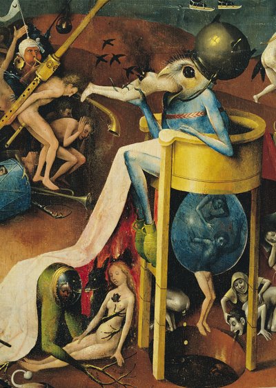 Il giardino delle delizie: Inferno, ala destra del trittico, dettaglio dell