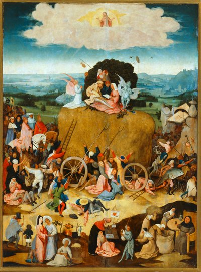 Il Fieno. Un proverbio fiammingo dice che Il mondo è un
fienile da cui ogni uomo prende ciò che può... (dipinto su legno) da Hieronymus Bosch