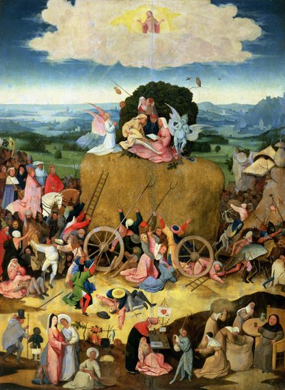 Il Carro di Fieno: pannello centrale del trittico, c.1500 da Hieronymus Bosch