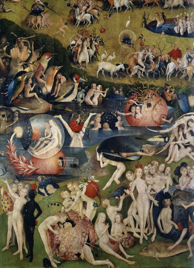 Il giardino delle delizie. Dettaglio della parte centrale del trittico da Hieronymus Bosch