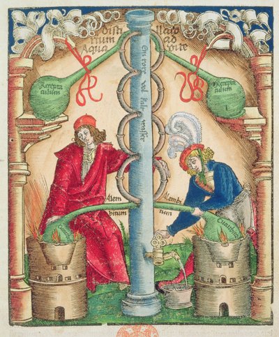 C.64.g.7 Pagina del titolo di un Manuale per Distillatori, Strasburgo da Hieronymus Brunschwig