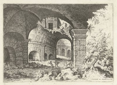Ottava vista del Colosseo a Roma da Hieronymus Cock