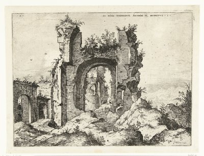 Prima veduta delle Terme di Caracalla da Hieronymus Cock
