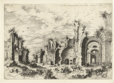 Veduta delle Terme di Diocleziano da Hieronymus Cock