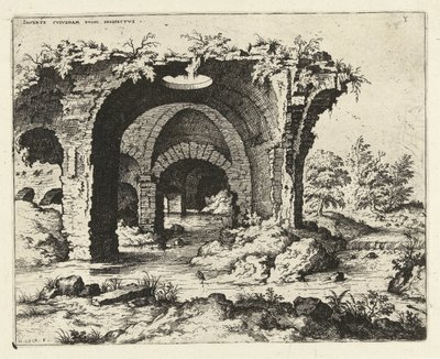 Veduta di una rovina a Roma da Hieronymus Cock