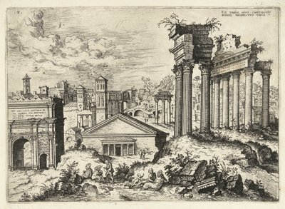 Veduta del Foro Romano dal Campidoglio da Hieronymus Cock