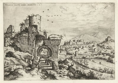 Vista del Palatino sulle Terme di Caracalla da Hieronymus Cock