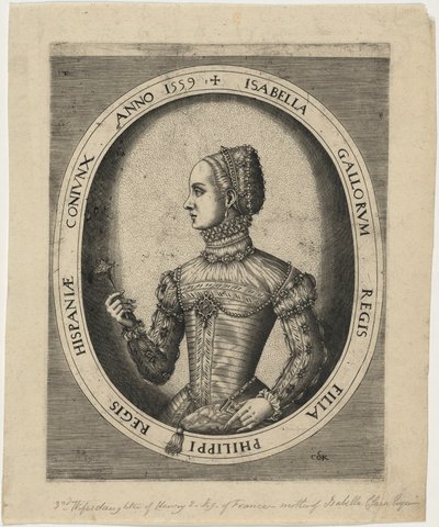 Isabella, terza moglie di Filippo II di Spagna da Hieronymus Cock