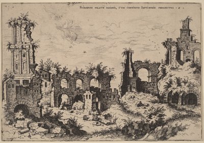 Rovine sul Palatino con il Septizonium da Hieronymus Cock