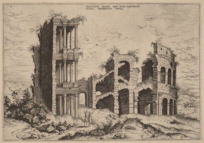 Lo Septizonium e il Colosseo da Hieronymus Cock