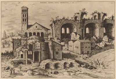 Il Tempio di Augusto e Faustina, il Tempio di Divus Romulus e la Basilica di Costantino da Hieronymus Cock