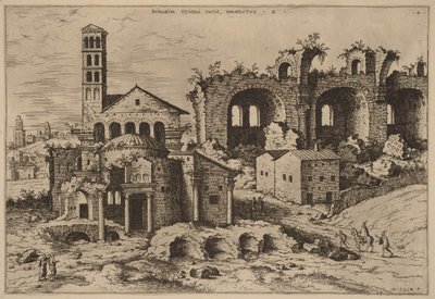 Il Tempio di Augusto e Faustina, il Tempio di Divus Romolo e la Basilica di Costantino da Hieronymus Cock