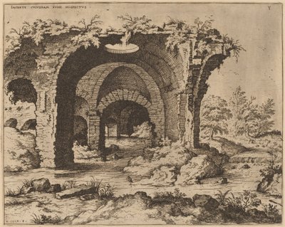 Veduta di Rovine Non Identificate da Hieronymus Cock