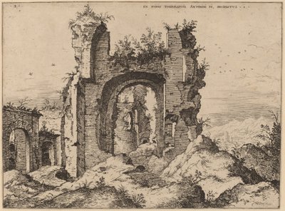 Veduta delle Terme di Caracalla da Hieronymus Cock