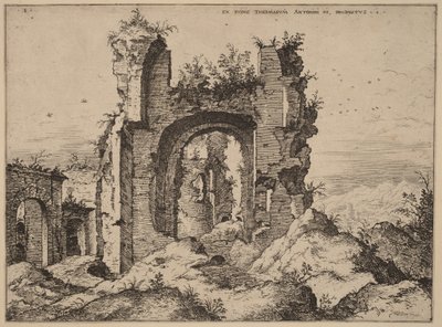 Vista delle Terme di Caracalla da Hieronymus Cock